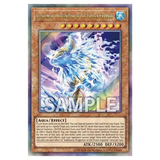 Audhumla, Progenitor of the Frozen Expanse BETB-EN081-UR card from the Yu-Gi-Oh! set Beyond the Brave