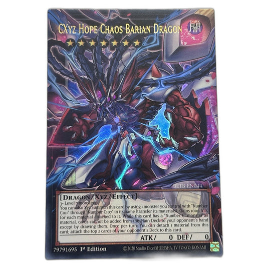 CXyz Hope Chaos Barian Dragon (Overframe) BETB-EN044-OVR-UR card from the Yu-Gi-Oh! set Beyond the Brave