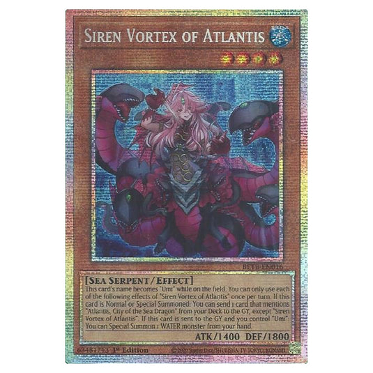 Siren Vortex of Atlantis BETB-EN016-STR card from the Yu-Gi-Oh! set Beyond the Brave