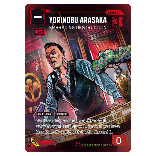 Cyberpunk - Yorinobu Arasaka - Embracing Destruction - Box Topper Beta - B001