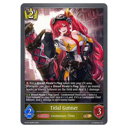 Tidal Gunner BP19-026EN card from the Shadowverse: Evolve set Eightfold Retribution & Omens and Heirs