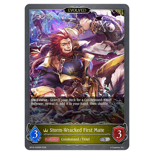 Storm-Wracked First Mate BP19-029EN card from the Shadowverse: Evolve set Eightfold Retribution & Omens and Heirs