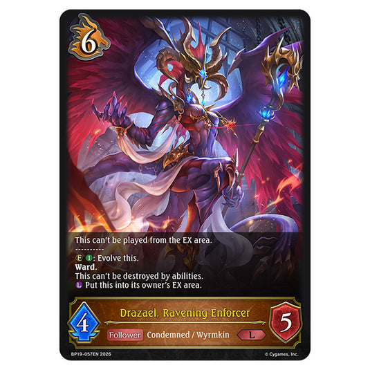 Drazael, Ravening Enforcer BP19-057EN card from the Shadowverse: Evolve set Eightfold Retribution & Omens and Heirs