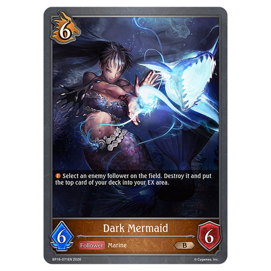 Dark Mermaid BP19-071EN card from the Shadowverse: Evolve set Eightfold Retribution & Omens and Heirs