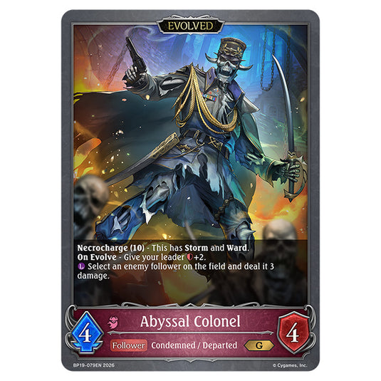 Abyssal Colonel BP19-079EN card from the Shadowverse: Evolve set Eightfold Retribution & Omens and Heirs