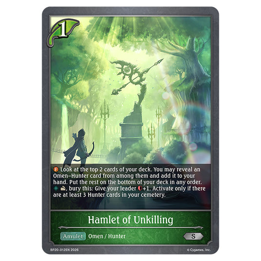 Hamlet of Unkilling BP20-012EN card from the Shadowverse: Evolve set Eightfold Retribution & Omens and Heirs