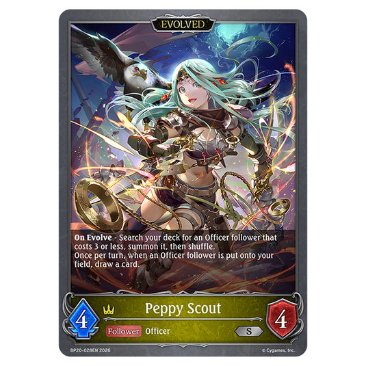 Peppy Scout BP20-028EN card from the Shadowverse: Evolve set Eightfold Retribution & Omens and Heirs