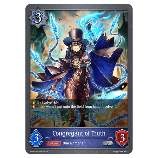 Congregant of Truth BP20-046EN card from the Shadowverse: Evolve set Eightfold Retribution & Omens and Heirs
