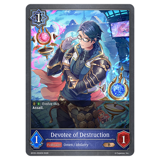 Devotee of Destruction BP20-050EN card from the Shadowverse: Evolve set Eightfold Retribution & Omens and Heirs