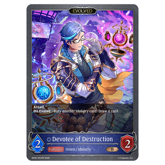 Devotee of Destruction BP20-051EN card from the Shadowverse: Evolve set Eightfold Retribution & Omens and Heirs