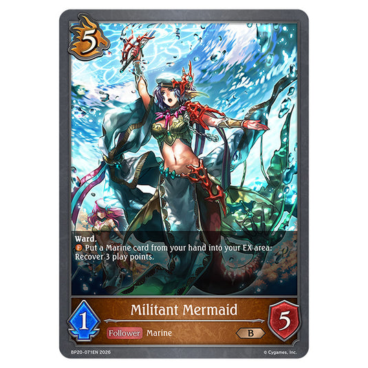 Militant Mermaid BP20-071EN card from the Shadowverse: Evolve set Eightfold Retribution & Omens and Heirs