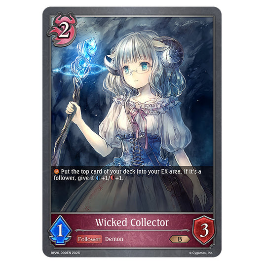 Wicked Collector BP20-090EN card from the Shadowverse: Evolve set Eightfold Retribution & Omens and Heirs