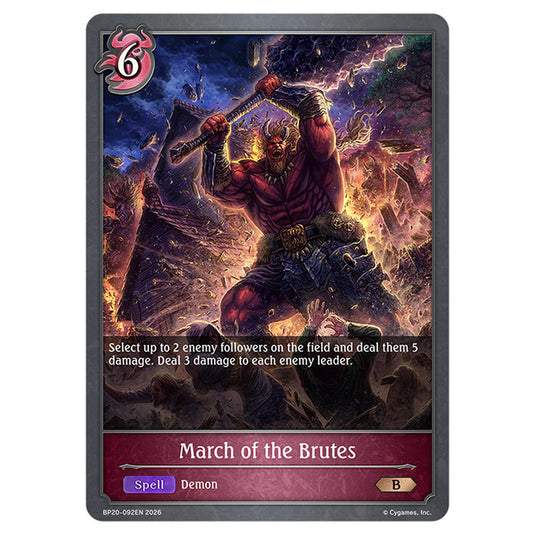 March of the Brutes BP20-092EN card from the Shadowverse: Evolve set Eightfold Retribution & Omens and Heirs