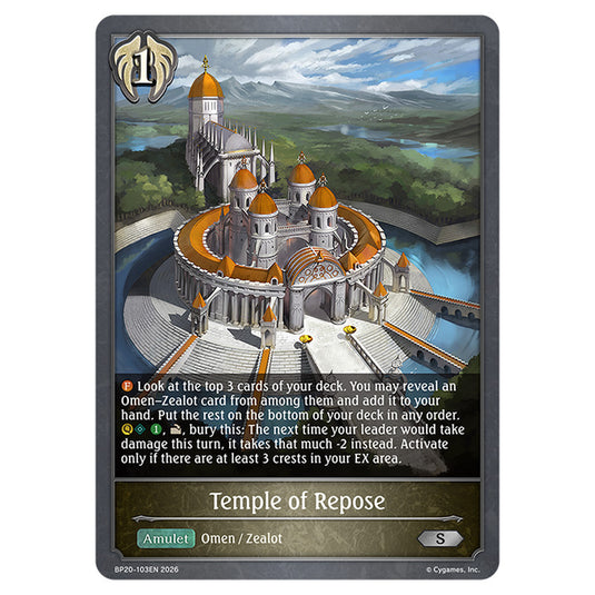 Temple of Repose BP20-103EN card from the Shadowverse: Evolve set Eightfold Retribution & Omens and Heirs