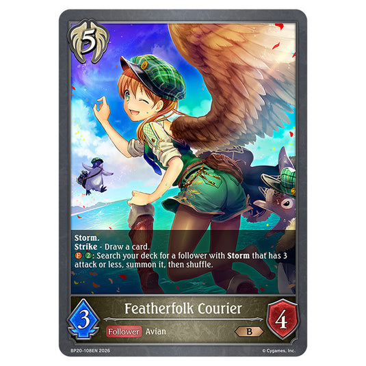 Featherfolk Courier BP20-108EN card from the Shadowverse: Evolve set Eightfold Retribution & Omens and Heirs