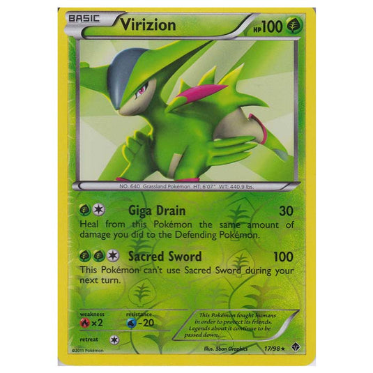 Pokemon - Black & White - Emerging Powers - (Reverse Holo) - Virizion 17/98