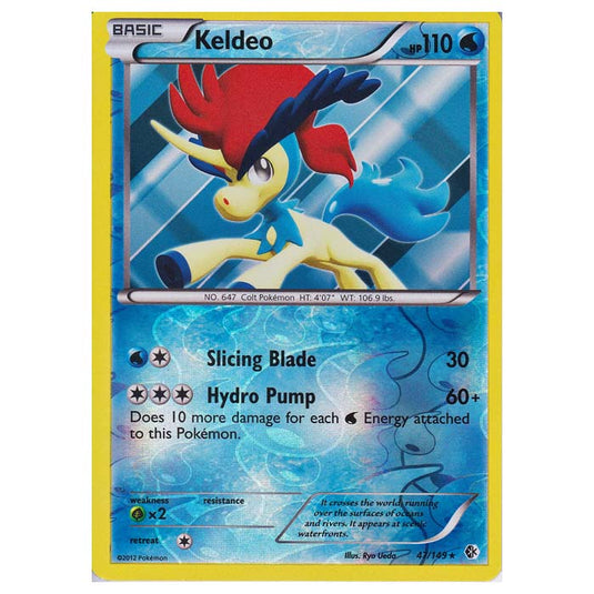 Pokemon - Black & White - Boundaries Crossed (Reverse Holo) - Keldeo 47/149