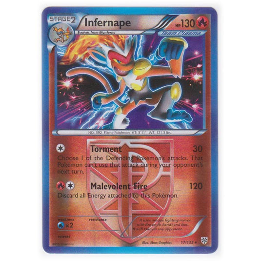 Pokemon - Black & White - Plasma Storm (Reverse Holo) - Infernape - 17/135