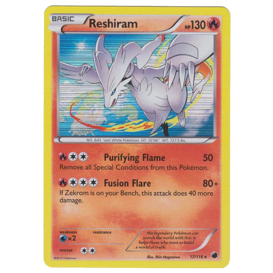 Pokemon - Black & White - Plasma Freeze - Reshiram - 017/116