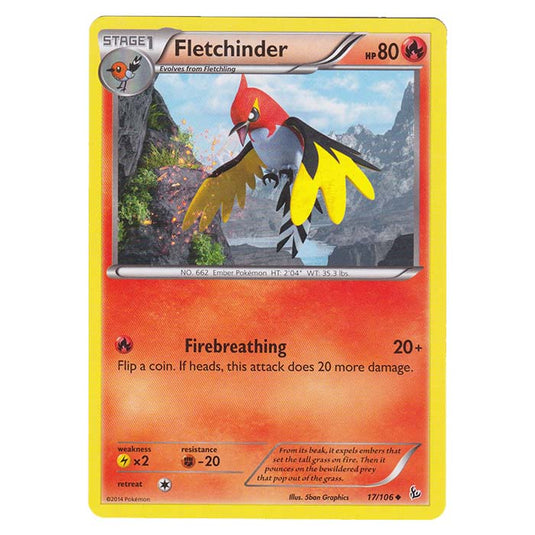 Pokemon - XY - Flashfire - Fletchinder - 17/106