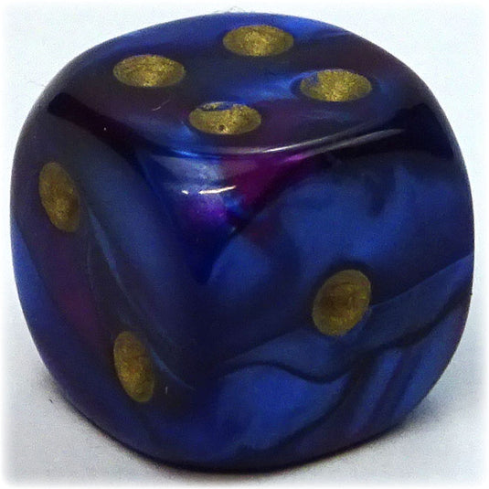 Chessex - Gemini 12mm D6 - Blue-Purple w/Gold