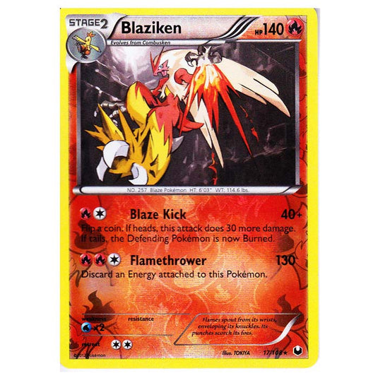 Pokemon - Black & White - Dark Explorers - (Reverse Holo) Blaziken - 17/108