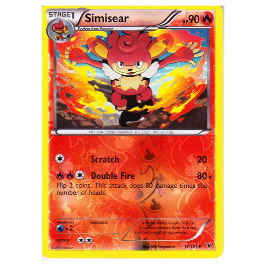 Pokemon - Black & White - Noble Victories - (Reverse Holo) - Simisear 17/101