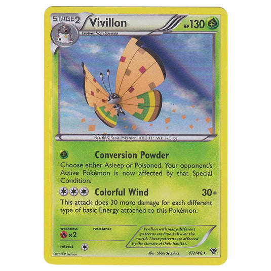 Pokemon - XY Base Set - Vivillon (Orange) - 17/146