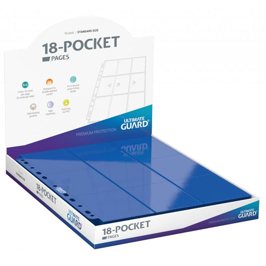 Ultimate Guard - 18-Pocket Pages - Side-Loading Blue (50 pages)