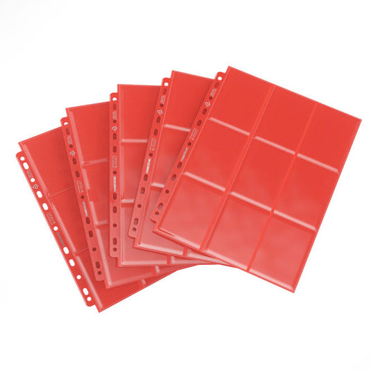 Gamegenic - Sideloading 18-Pocket Pages 10 pcs pack Red