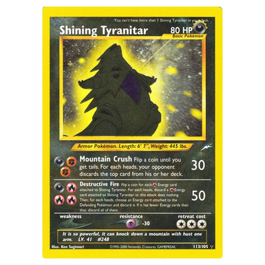 Pokemon - Neo Destiny - Shining Tyranitar - 113/105