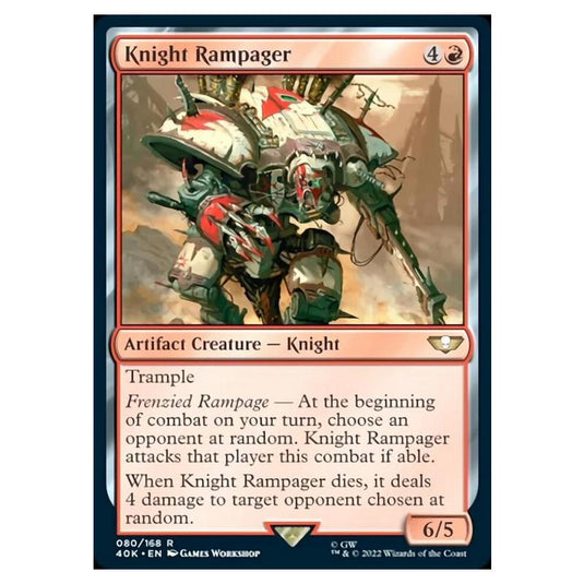 Magic The Gathering - Universes Beyond - Warhammer 40k - Knight Rampager - 080/168