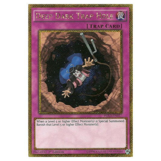 Yu-Gi-Oh! - Premium Gold - Infinite Gold - Deep Dark Trap Hole (Gold Secret Rare) PGL3-EN037
