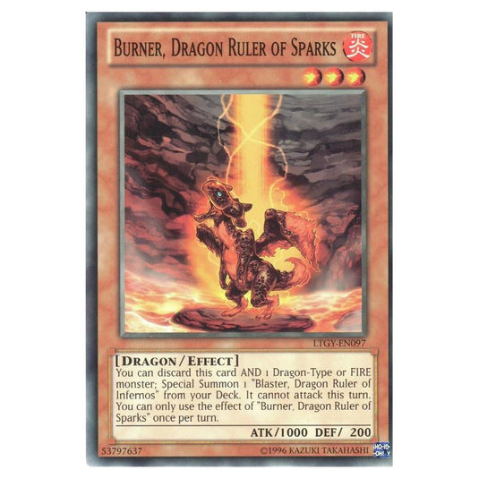 Yu-Gi-Oh! - Lord of the Tachyon Galaxy - Burner, Dragon Ruler of Sparks (Common) LTGY-EN097