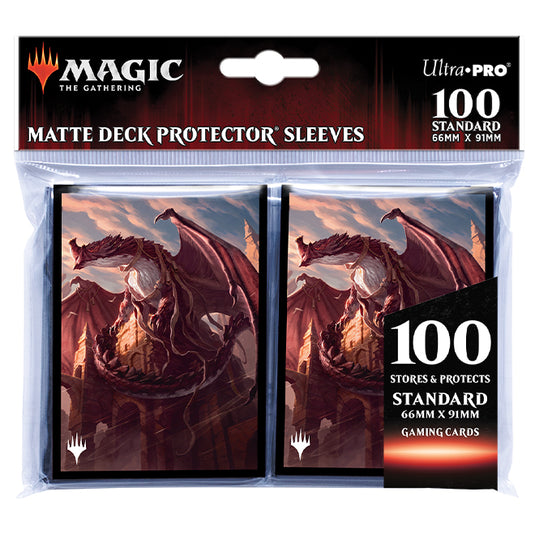 Ultra Pro - Magic the Gathering - Strixhaven - Standard Deck Protectors - Velomachus Lorehold (100 Sleeves)