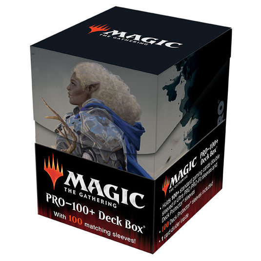 Ultra Pro - Magic The Gathering - Adventures in the Forgotten Realms - Pro 100+ Deck Box And 100 Sleeves - Galea, Kindler of Hope