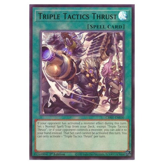 Yu-Gi-Oh! - The Chronicles Deck - The Fallen & The Virtuous - Triple Tactics Thrust (Ultra Rare) - CH01-EN030