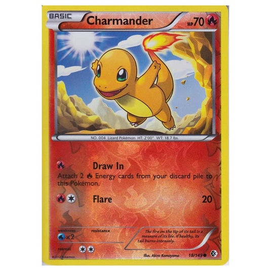 Pokemon - Black & White - Boundaries Crossed (Reverse Holo) - Charmander 18/149