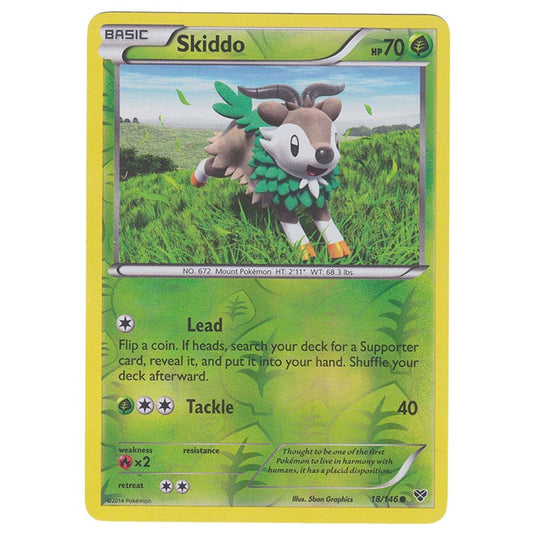 Pokemon - XY Base Set - (Reverse Holo) Skiddo - 18/146
