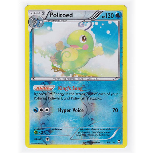 Pokemon - XY Furious Fists - (Reverse Holo) - Politoed - 18/111