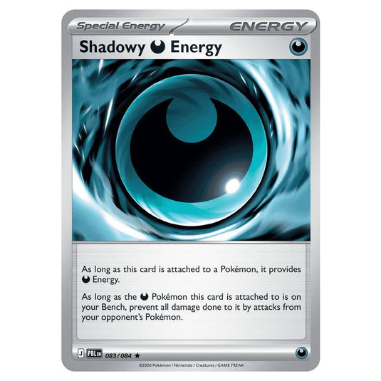 Pokemon - Mega Evolution - Pitch Black - Shadowy Darkness Energy - 083/084