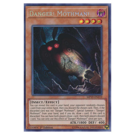 Yu-Gi-Oh! - 2019 Gold Sarcophagus Tin Mega Pack - Danger! Mothman! (Prismatic Secret Rare) MP19-EN219