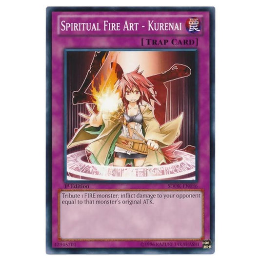 Yu-Gi-Oh! - Onslaught of the Fire Kings Structure Deck - Spiritual Fire Art - Kurenai (Common) SDOK-EN036