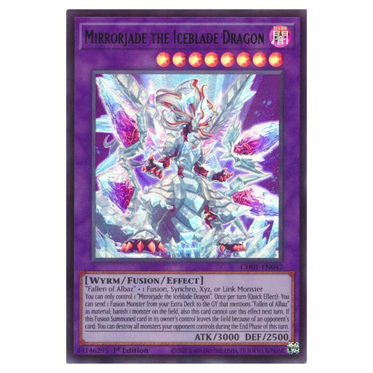 Yu-Gi-Oh! - The Chronicles Deck - The Fallen & The Virtuous - Mirrorjade the Iceblade Dragon (Ultra Rare) - CH01-EN042