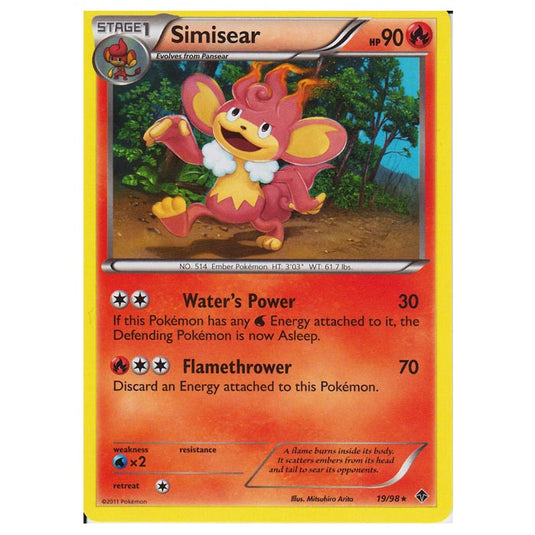 Pokemon - Black & White - Emerging Powers - Simisear 19/98