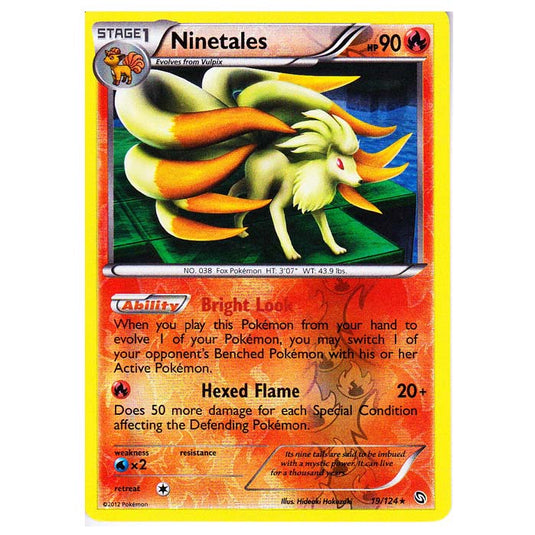 Pokemon - Black & White - Dragons Exalted - (Reverse Holo) Ninetales - 19/124