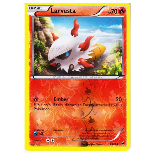 Pokemon - Black & White - Noble Victories - (Reverse Holo) - Larvesta 19/101