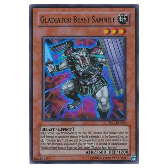 Yu-Gi-Oh! - Turbo Pack - Booster One - Gladiator Beast Samnite (Super Rare) TU01-EN004