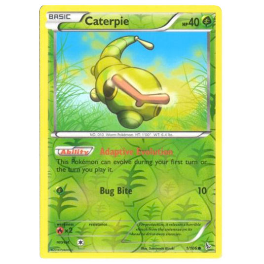 Pokemon - XY - Flashfire - (Reverse Holo) Caterpie - 1/106