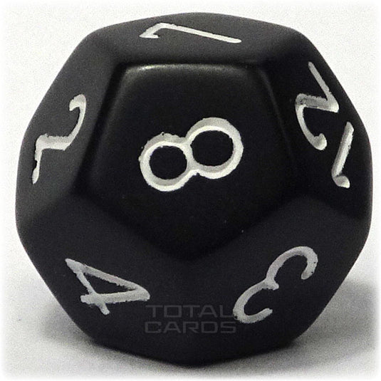 Chessex - Opaque 16mm D12 - Black w/White